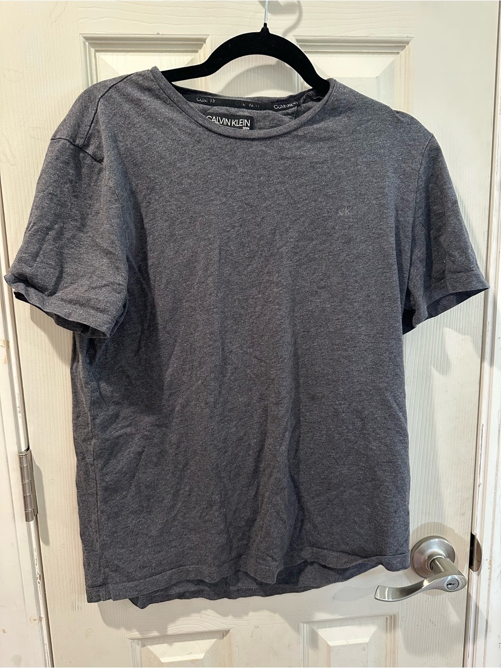 Calvin Klein Men's Short Sleeve Crew T-Shirt - Charcoal Gray